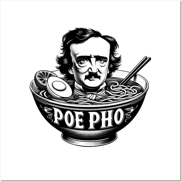 Edgar Allan Poe Pho Vietnamese Cuisine Lovers Wall Art by Poe & Co. Lit